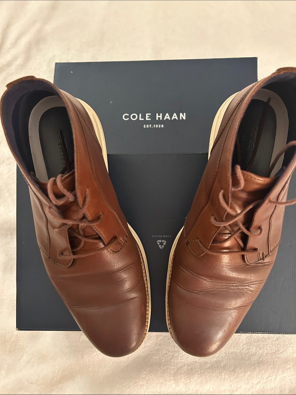 Cole Haan Men’s Brown Leather Chukka Boots